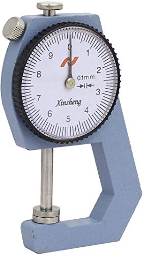 Utoolmart Dial Thickness Gauge, Flat Head Thickness, 0-10mm Tester Dial Measuring Tool for Paper Leather Cloth Paper, Film, Wire 1 Pcs - size: 0-10 flat ends