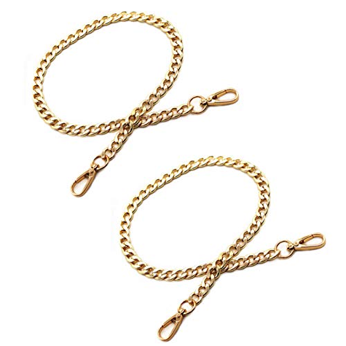 2PCS 23.6" Iron Flat Gold Purse Chain Strap Replacement for Clutch Bags - color: Gold, size: 23.6"