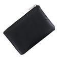 simarro Black Coin Purse, Leather Zipper Change Purse | Portable Coin Wallet Mini Change Holder for Women Coin Pocket for Women Credit Card Folded Bills ID Key Headset Lipstick - color: Black