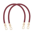 PATIKIL Braided Purse Straps PU Leather - color: Deep Red, size: 23.6"