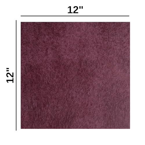 Eren's Leather Goods Pueblo Leather Sheets for Crafts, Full Grain Cowhide Tooling Leather Pieces (Purple, 12"x12") - color: Purple, size: 12"x12"