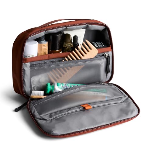 Bellroy Hanging Toiletry Kit 3L, Travel Toiletry Bag - Clay | 3L hanging toiletry bag for men and women, designed for travel - color: Clay