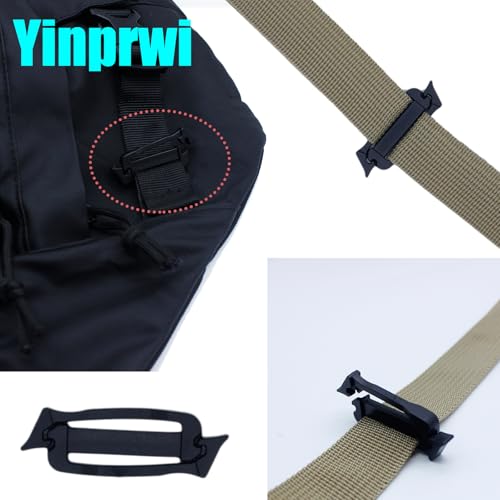 20PCS 1 Inch/25mm Webbing Connecting Clip Backpack Bag Clips Strap Buckle Tri Glides Slides for Straps on Backpacks and Outdoor Gear
