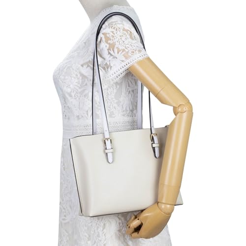 ALLZEDREAM Microfiber Leather Purse Strap Replacement Tote Bag Handbag Shoulder Handles 2 Pcs, White, 1.2cm - color: White, size: 1.2cm