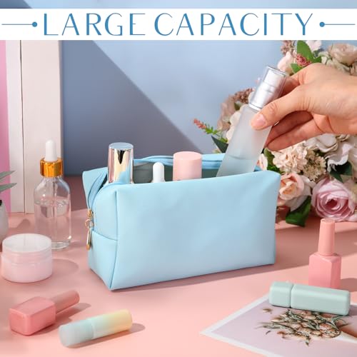Sanwuta 9 Pcs Makeup Bags Bulk Toiletry Case,Macaron Colors - color: Macaron Colors