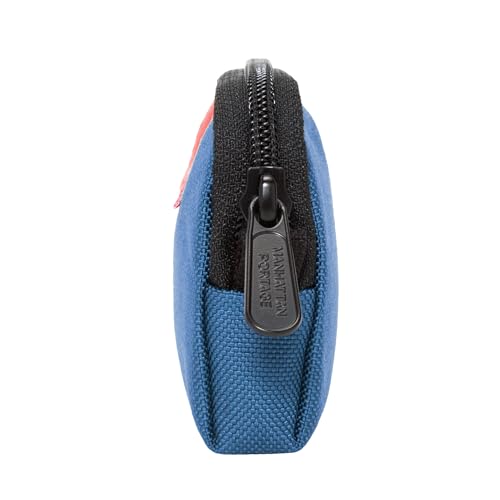 Manhattan Portage CORDURA® Coin Purse With Zipper Closure Pouch Eclectic Colors Credit Card ID Card Jewelry Keys Water Resistant Gift Everyday Carry - color: Navy