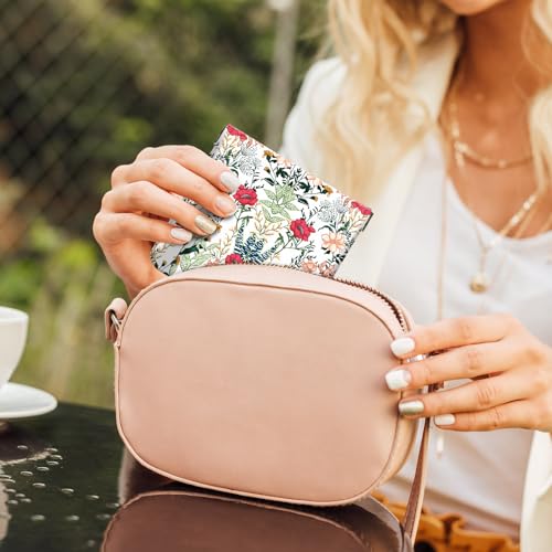 2Pcs PU Leather Small Squeeze Coin Purse Pouch Mini coin Bag Unique And Cute Wallet Cosmetic Bags Change Bag For Women Girls Men （Red and pink flowers - color: Red and pink flowers