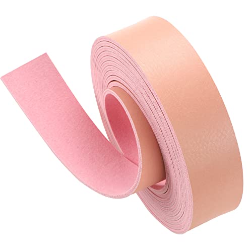 Picheng Flat Faux Leather Strap: 1 Inch Wide Soft Pink Leather Strips - color: Pink