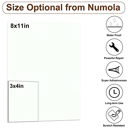 Numola Leather Repair Patch, 8×11 Inch Self-Adhesive White | Vinyl Repair Tape; Fixes Scratches, Holes, And Tears; Ideal For Couch, Car Seat, Sofa, Chair, Diy Upholstery; First-Aid - color: White, size: 8×11inch