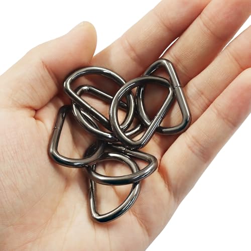 Welded Semi-Circular D Ring - color: Gunmetal