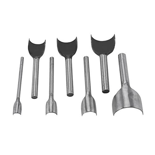 Zjchao Half-Round Punch Cutter, 7PCS DIY Leather Carft Belt End Half Circle Angle Corner Cutter Strap Wallet Tool 10-40mm Leather Punch Tool