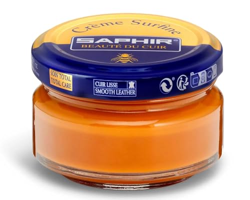SAPHIR Creme Surfine Pommadier Shoe Polish - Beeswax Cream for Leather Products - color: Fawn, size: 50 ml