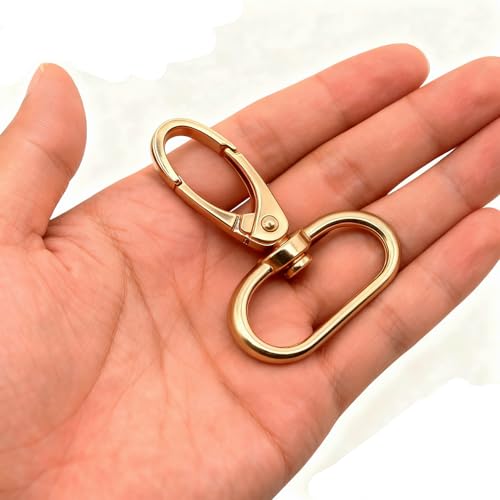 Swivel Lobster Claw Clasps 1.5 Inch 15pcs - Heavy Duty Metal Clasps with Secure Lock, Curved Snap Hooks for Bags, Jewelry Making, Keychains, Lanyards & DIY Craft Supplies (Gold, 1.5 inch) - color: Gold, size: 1.5 inch