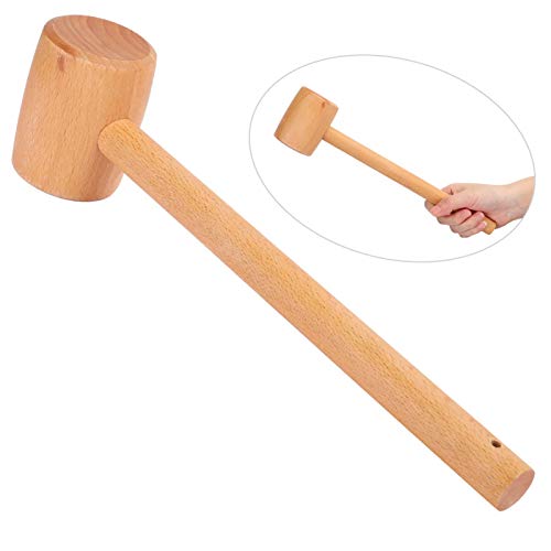 Diydeg Beech Wood Mallet, High Hardness, Damage-free Striking, Ideal for Woodworking, Leather Craft, Printing Leather Crafts, 11.6x2.8x2.0 inches