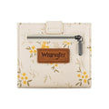Montana West X Wrangler Womens Small Wallet Bifold Cute Wallet for Girls RFID Money Organizers with Zipper Coin Pocket - color: Beige-Floral