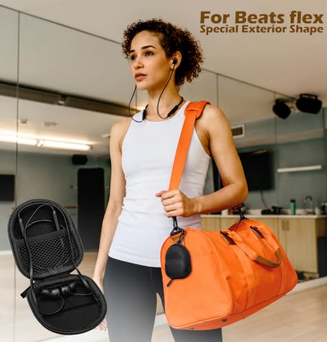 Ginsco 2026 Hard Shell Earbuds Case for Wired/Wireless Earphone, Portable Travel Tech Cable Cord Organizer, Backpack-Style Storage Pouch with Carabiner for Apple EarPods - color: Matte Black, size: Standard