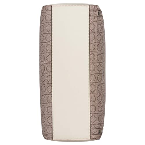 Calvin Klein Women's Organization Satchel - color: Almond/Taupe/White Logo