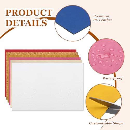 HARFINGTON Laserable Leather Sheets 18" x 12" x 0.04" Non-Adhesive Engraving Leatherette Sheets Laserable Leather Hat Patch for DIY Caps Jackets Backpacks Clothing, Blue/Gold - color: Blue/Gold