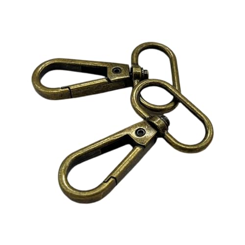 1 inch Swivel Lobster Clasps 50pcs Metal Swivel Snap Hooks Antique Bronze | 1" Swivel Push Gate Clips for Purses Bag Handbag Projects Crossbody Bag Dog Collars Lanyard Strap Making Goyunwell - color: 1 inch Antique Bronze 50pcs