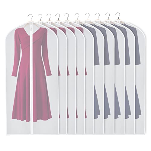 Zilink Coat Cover for Storage Garment Bags for Hanging Clothes 54 in 10Pack - size: 54"-10pcs
