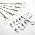 #5 Heavy Duty Metal Zipper 5 Pieces 1 Yard Long Each(White/Black Teeth) - color: White/Black Teeth