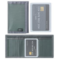 Men’s Nylon Trifold Wallet with 6 Page Wallet Insert, Ultra Thin and Security Wallet with ID Window for Card Cash Holder, Modern Fashion Purse Gifts for Teen Boys Men Women -Dark Gray - color: 24017 Dark Gray