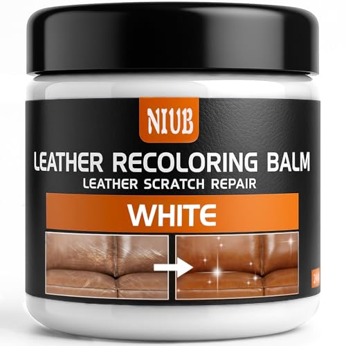 Leather Recoloring Balm, Leather Color Restorer, White - color: White