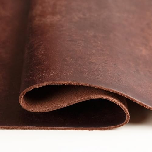 Eren's Leather Goods Pueblo Leather Sheets for Crafts, Full Grain Cowhide Tooling Leather Pieces (Brown, 12"x12") - color: Brown, size: 12"x12"