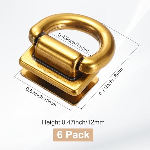 M METERXITY Metal Bag Connector, Purse Suspension Clasp with D Ring for Purse/DIY Crafts Hardware Accessories - color: Bronze Gold