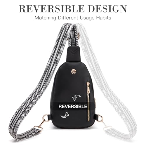 Viverte Crossbody Bags for Women Initial Sling Bag Cross Body Fanny Packs Personalized Gifts for Mom Women Wife - color: Black, style: E