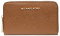 Michael Kors Jet Set Small Zip Around Card Case, Gold-Tone Hardware/Luggage - color: Gold-tone Hardware/Luggage
