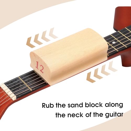 10 Radius Sanding Block for Electric Acoustic Guitar Bass Luthier | Guitar Fingerboard, Radius Sanding Block Fret Leveling Luthier Tools - size: 10