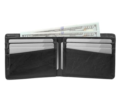 Lanyani Minimalist Fabric Wallet Bifold RFID Blocking - color: B-Black