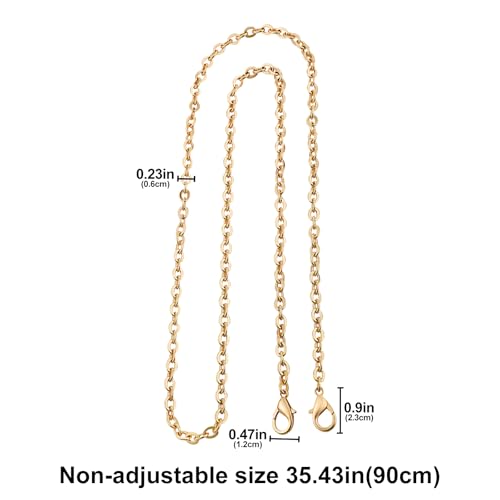 Bag Chain Strap for Handbag Replacement,Gold Purse Chain Accessories Shoulder Straps Crossbody - color: Style-1-90cm