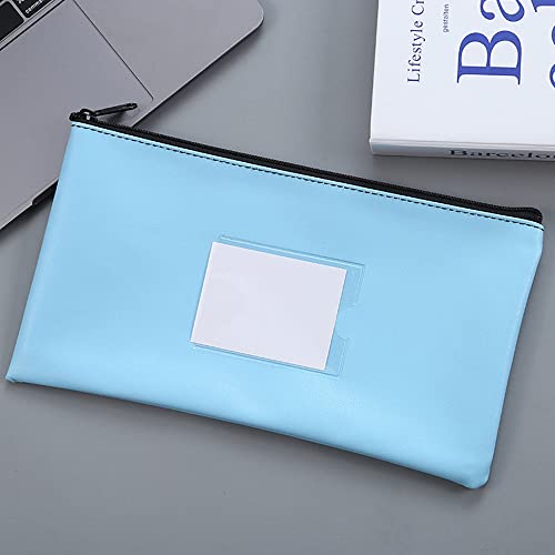 ZHONGZHOU Zipper Bank Bags ,4 Pack Money Pouch Bank Deposit Bag PU Leather Cash and Coin Pouch bank envelopes with zipper (KC-Color) - color: KC-Color
