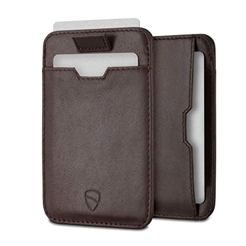 Vaultskin CHELSEA Slim Leather Card Wallet for Men, RFID (Brown) - color: Brown