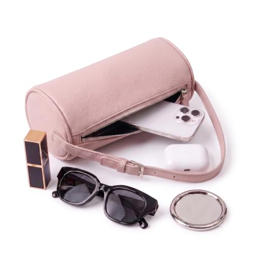 Small Purses for Women, Leather Mini Hobo Bag Shoulder Bag with Adjustable Strap Crossbody Bag - color: Pink