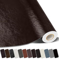 Self-Adhesive Leather Repair Patch, Vinyl Repair Kits for Couch | Glossy, Self-adhesive, quick repair, strong stick, large size, couch repair patch, furniture repair tape, cut to size - color: Glossy Dark Brown, size: 3.5X79 Inch