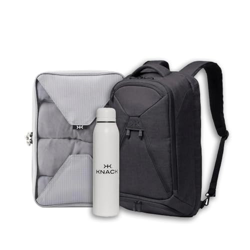 Knack Series 1 Travel Backpack Set with Packing Insert and Bottle, Black - color: Black, size: Medium Travel Set