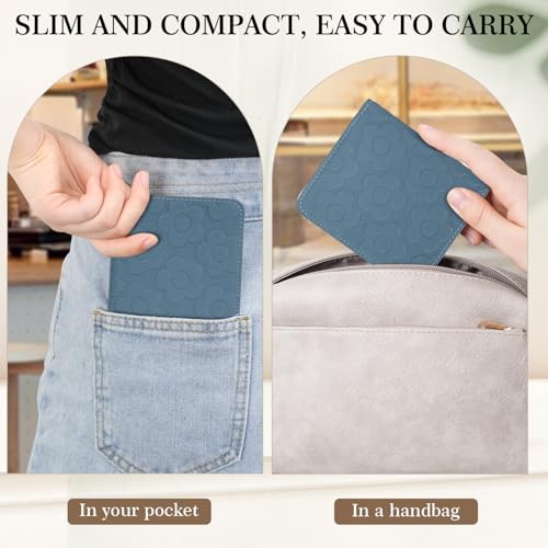 Small Wallet Women Slim RFID Leather Bifold Wallet Embossed Design | Compact design with ID window, card slots, and zipper coin pocket, ideal for daily travel, shopping, and gifts - color: 08-Peacock Blue