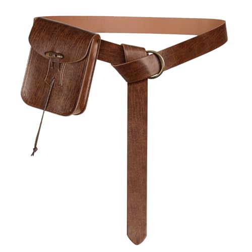 EpicCos Renaissance Belt Pouch, Medieval Pirate Cosplay Accessories - color: Brown a