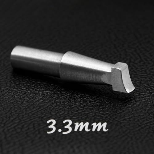 Back Beveler Stamps Saddle Leather Stamping Tools Fit in 5.5mm Swivel Knife Attachment for Leathercraft Working Tool,3Pcs