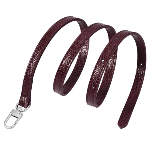 Purse Straps Replacement, Leather Handbag Crossbody Shoulder Strap Kit Adjustable for Mini Longcamp Tote Bag Women - color: Bordeaux