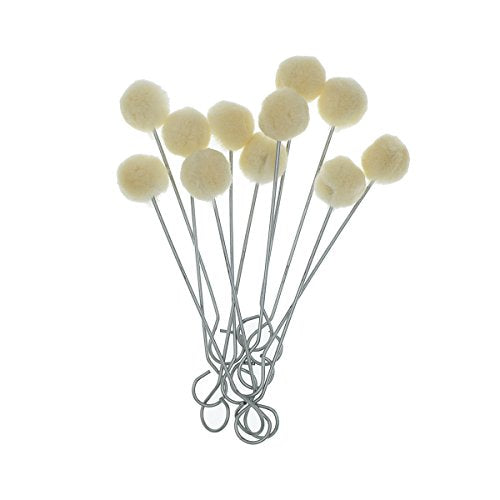 50 Pieces Wool Daubers Ball Brush Leather Dye Dauber Dyeing Applicator with Metal Handle for DIY Crafts Projects - color: 50pcs