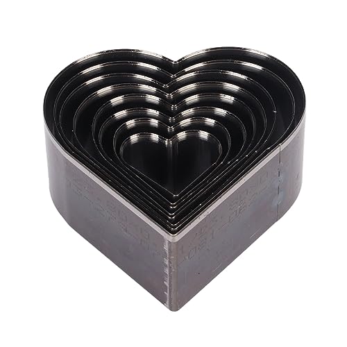 8Pcs Leather Punching Die Set Heart Shapes Hollow Punching Tool | Leather Craft Hollow Cutter Puncher Cutting Tool for DIY Cutter Craft - color: #7
