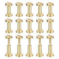 uxcell 30Pack Brass Chicago Screws, 8x6mm Flat Head Screw Back Binding Post Nail Stud Rivets Fastener for DIY Leather Craft Belt Strap - size: 8x6mm
