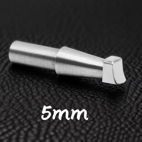 Back Beveler Stamps Saddle Leather Stamping Tools Fit in 5.5mm Swivel Knife Attachment for Leathercraft Working Tool,3Pcs