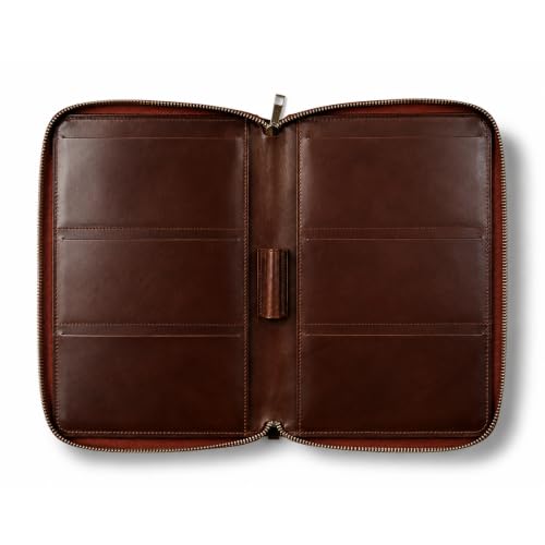 Full Grain Leather Checkbook Cover for Multiple Check Books - Checkbook Organizer for Up to 6 Books With Duplicate Checks - Checkbook Holder for Women and Men, Gift for Loved Ones - color: Brown