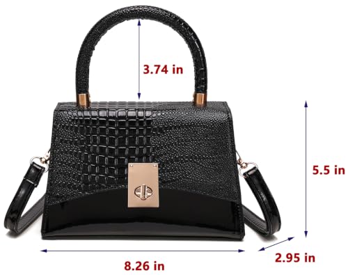 JHVYF Women Small Crossbody Bags Shoulder Bag Classic Satchel Handbags Ladies Cute Purses Satchels bag mini purse for women - color: 1#black