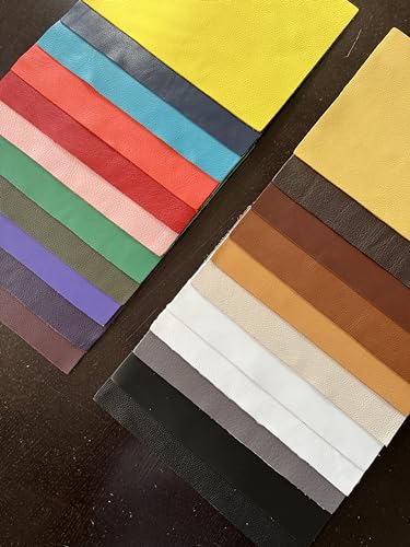 Natural Grain Cow Leather: 8.5'' x 11'' Pre Cut Leather Pieces (Navy, 3-Pack) - color: Navy, size: 3-Pack